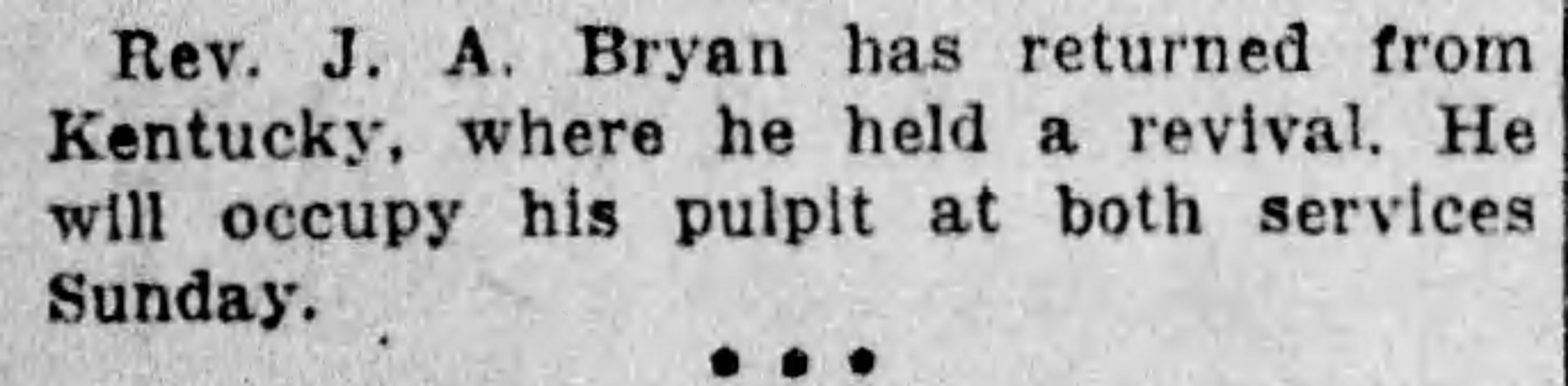 Returns from Kentucky